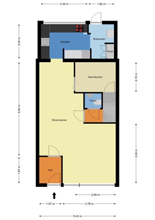 Floorplan - Hobbemalaan 23, 2951 PG Alblasserdam